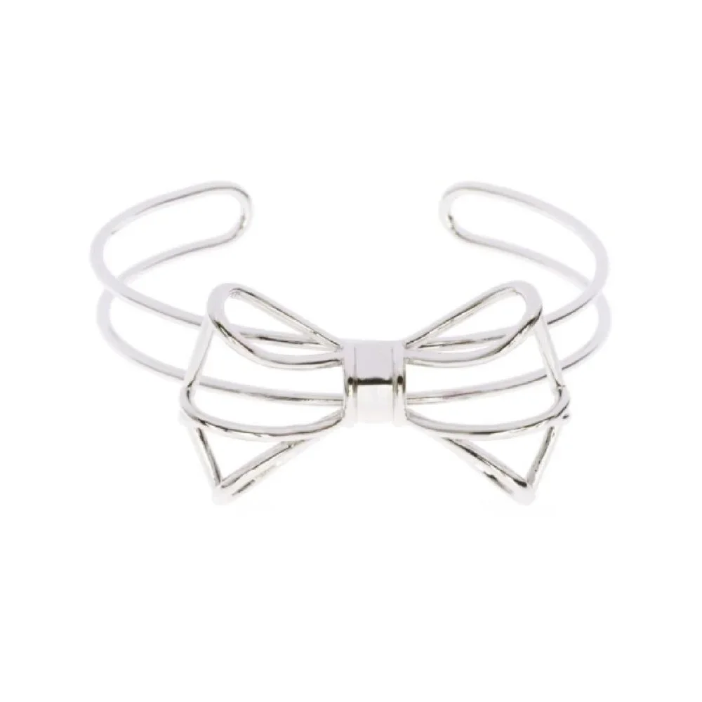 Ted Baker Ginesa SILVER Geometric Bow Cuff